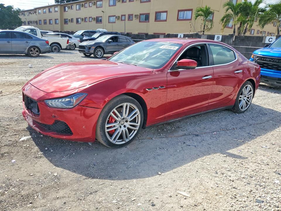 2017 Maserati Ghibli VIN ZAM57RTL0H1196406 COPART salvage auction — FRONT END, Fl - Cert Of Title Slvg Rebuildable, sold $3,700 on 2026-07-27 (photo 1)