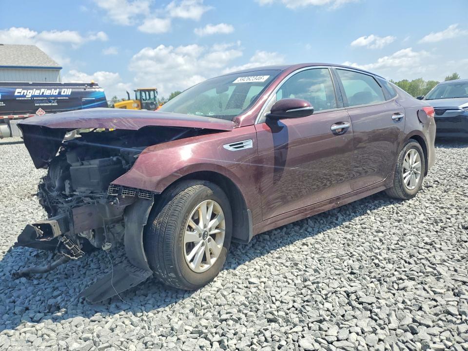 2018 Kia Optima VIN 5XXGT4L37JG194531 COPART salvage auction — FRONT END, OH - CERT OF TITLE-SALVAGE, sold $425 on 2026-07-30 (photo 1)