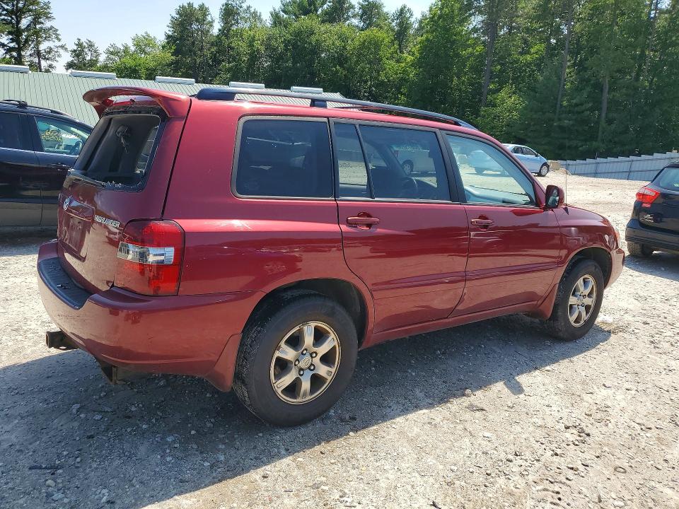 2007 Toyota Highlander VIN JTEEP21A170231712 COPART salvage auction — REAR END, Ma - Cert Of Title-Reconstrctd Coll, sold $775 on 2026-07-15 (photo 3)