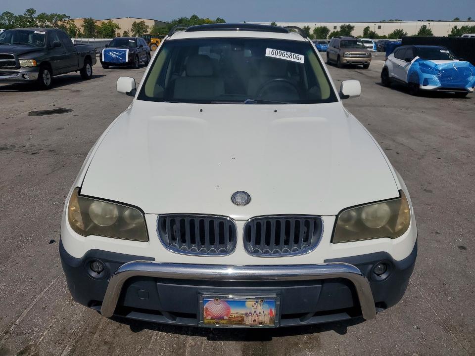2005 BMW X3 VIN WBXPA93495WD17803 COPART salvage auction — SIDE, FL - CERT OF TITLE SLVG REBUILDABLE, sold $15 on 2026-07-30 (photo 5)