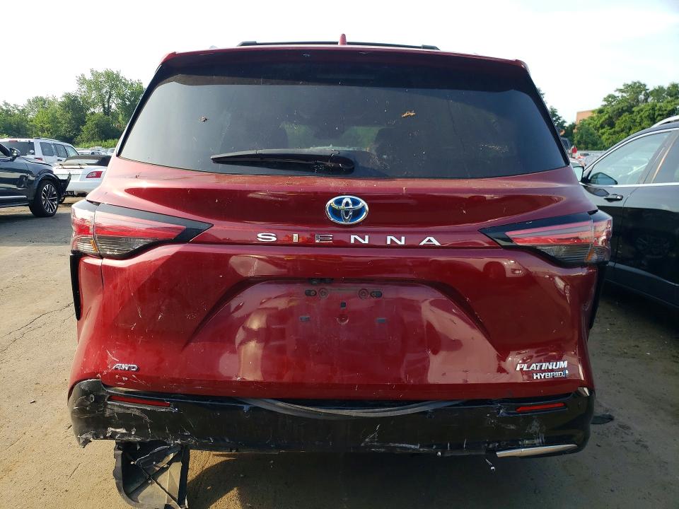2021 Toyota Sienna VIN 5TDESKFC0MS011872 COPART salvage auction — REAR END, CT - CERT OF TITLE-SALVAGE, sold $11,300 on 2026-07-24 (photo 6)