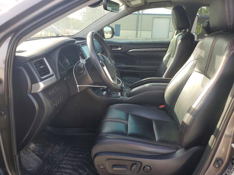 2019 Toyota Highlander VIN 5TDKZRFH2KS326446 COPART salvage auction — FRONT END, Ga - Cert Of Title-Salvage, sold $8,000 on 2026-07-27 (photo 7)