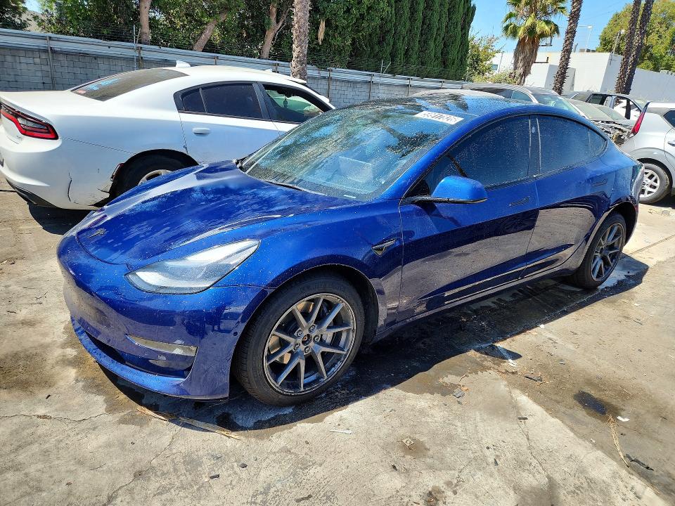 2022 Tesla Model 3 VIN 5YJ3E1EB8NF125626 COPART salvage auction — FRONT END, CA - DIS/DLR/EXP ONLY CLEAN TITLE (P), sold $11,300 on 2026-07-16 (photo 1)