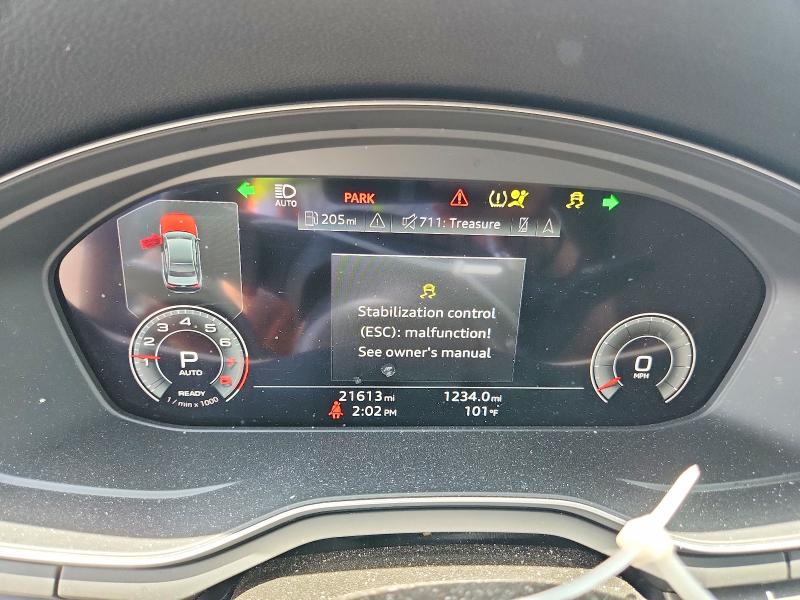 2021 Audi A4 VIN WAUEAAF41MA031354 COPART salvage auction — FRONT END, Va - Cert Of Title - Salvage, sold $16,300 on 2026-07-15 (photo 9)