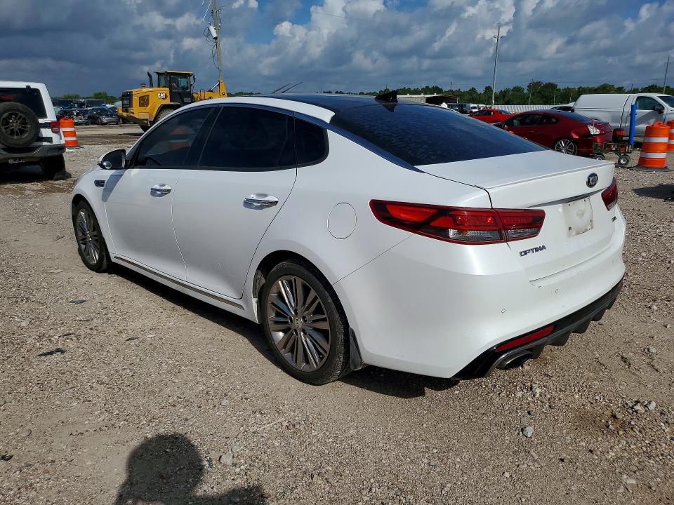 2016 Kia Optima VIN 5XXGV4L27GG113375 COPART salvage auction — SIDE, TX - SALVAGE VEHICLE TITLE (P), sold $2,600 on 2026-07-16 (photo 2)