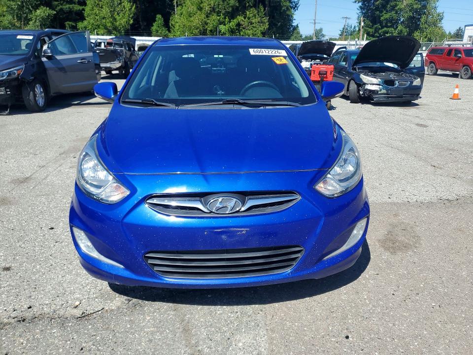 2013 Hyundai Accent VIN KMHCU5AE0DU104233 COPART salvage auction — REAR END, Wa - Bill Of Sale, sold $825 on 2026-07-13 (photo 5)