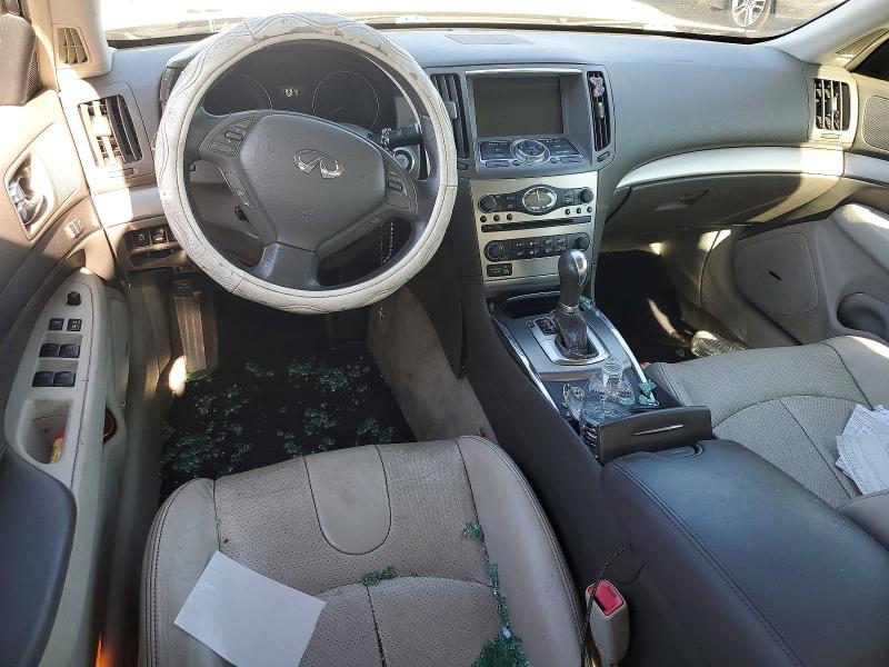 2013 Infiniti G VIN JN1CV6AP6DM716027 COPART salvage auction — VANDALISM, Ca - Salvage Certificate, sold $875 on 2026-07-28 (photo 8)