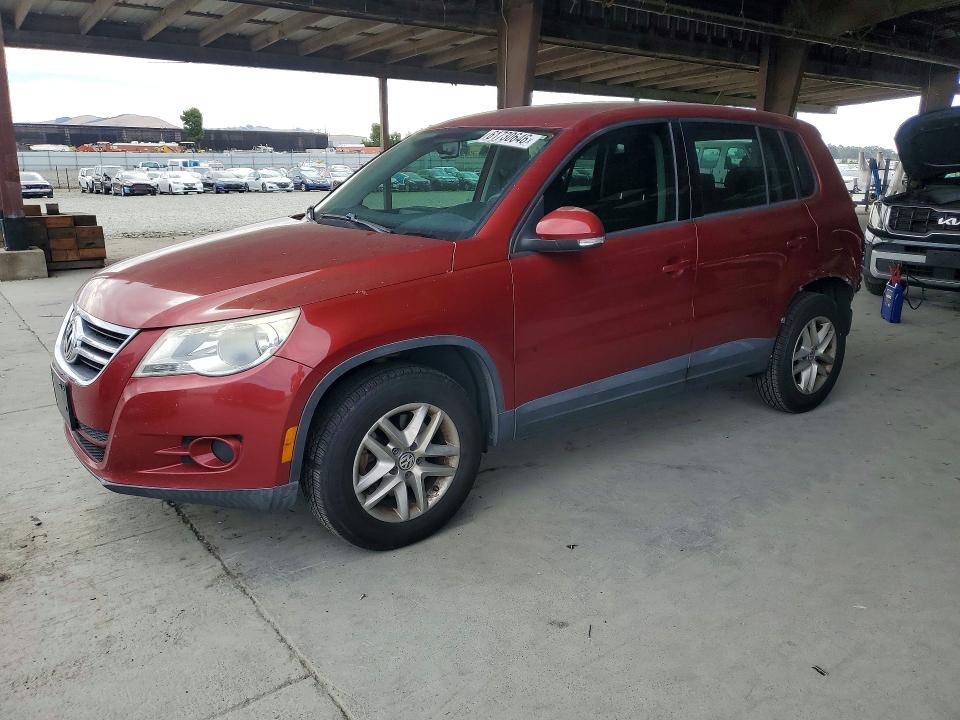 2011 Volkswagen Tiguan VIN WVGAV7AX5BW000436 COPART salvage auction — SIDE, CA - SALVAGE CERTIFICATE, sold $350 on 2026-08-03 (photo 1)
