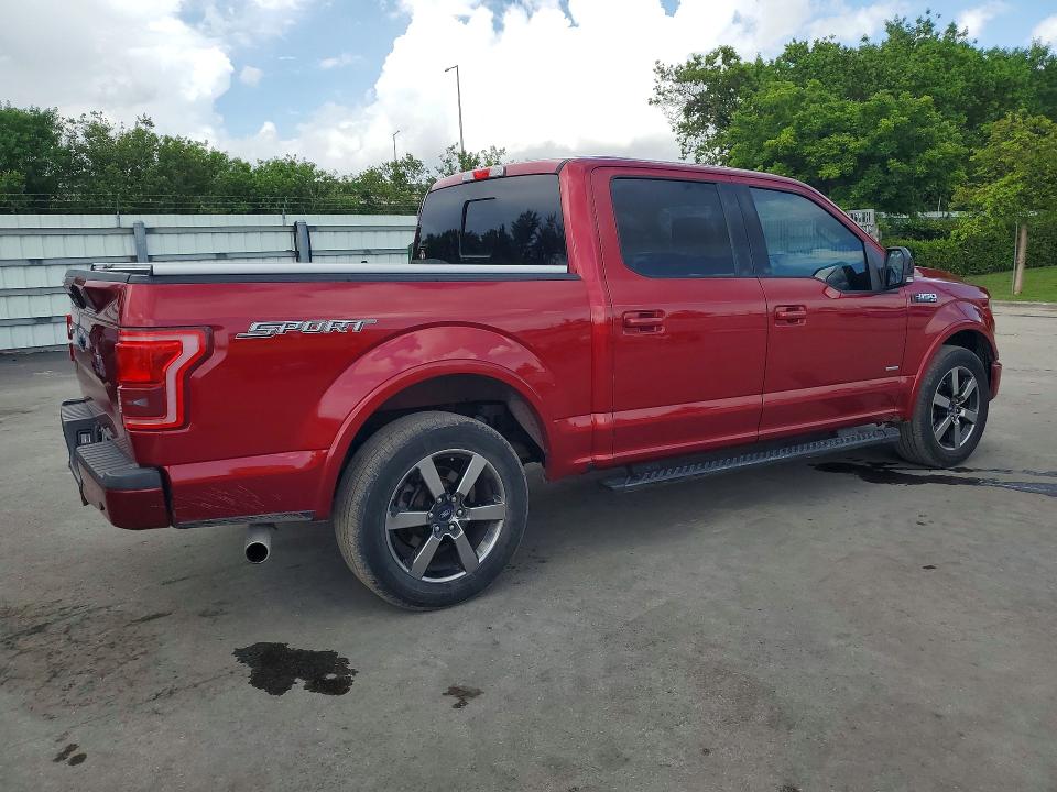 2017 Ford F-150 VIN 1FTEW1CG1HFB74011 COPART salvage auction — DAMAGE HISTORY, Salvage Title, sold $13,000 on 2026-07-29 (photo 3)