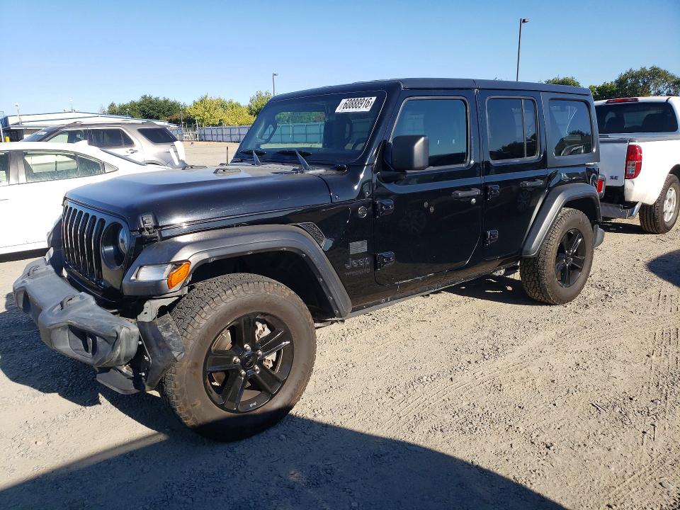 2021 Jeep Wrangler / VIN 1C4HJXDN0MW616038 COPART salvage auction — REAR END, CA - SALVAGE CERTIFICATE, sold $10,700 on 2026-07-28 (photo 1)