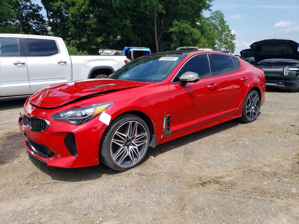 2023 Kia Stinger VIN KNAE55LCXP6130642 COPART salvage auction — FRONT END, Nj - Cert Of Title-Salvage, sold $9,800 on 2026-07-30 (photo 1)