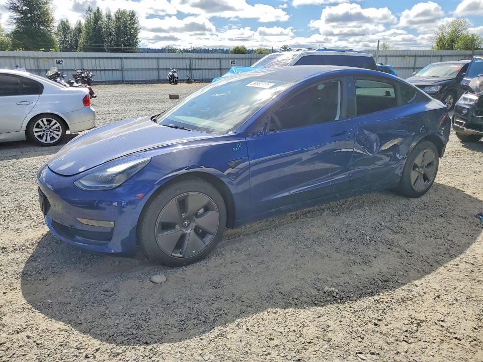 2022 Tesla Model 3 VIN 5YJ3E1EB9NF206036 COPART salvage auction — REAR END, Wa - Bill Of Sale, sold $11,300 on 2026-07-20 (photo 1)