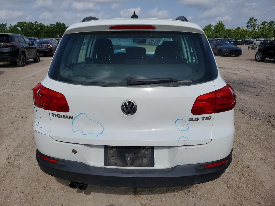 2015 Volkswagen Tiguan VIN WVGAV7AX2FW518896 COPART salvage auction — FRONT END, Tx - Bonded Title - Salvage, sold $550 on 2026-07-31 (photo 6)