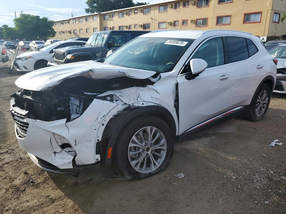 2022 Buick Envision VIN LRBAZLR42ND136808 COPART salvage auction — FRONT END, Fl - Certificate Of Destruction, sold $3,850 on 2026-07-09 (photo 1)