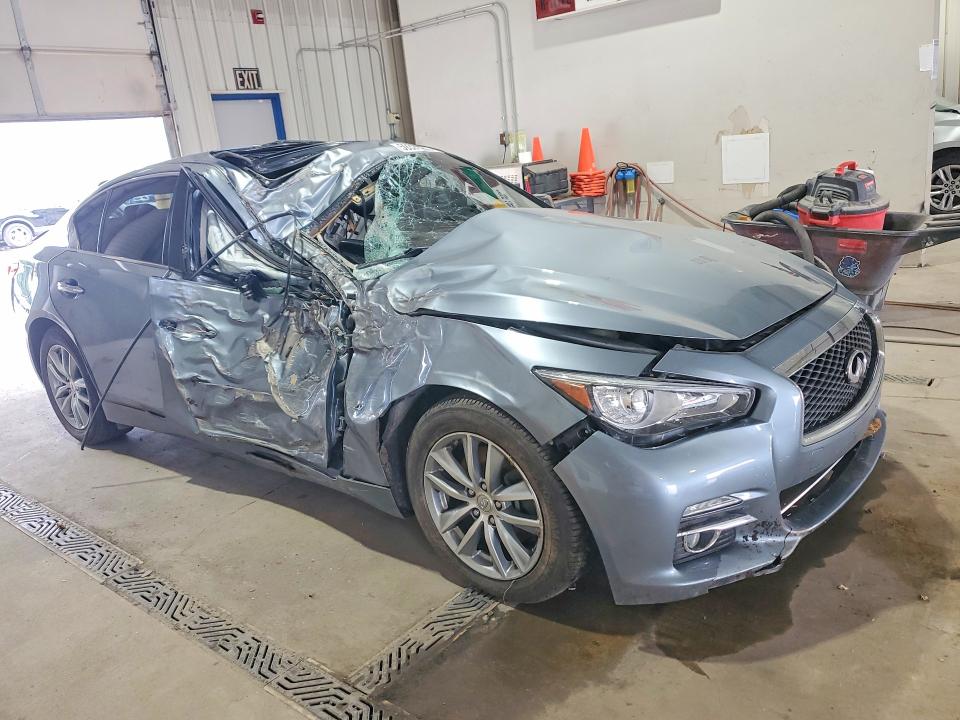 2016 Infiniti Q50 VIN JN1CV7AR2GM252259 COPART salvage auction — FRONT END, Pa - Certificate Of Salvage, sold $1,450 on 2026-07-27 (photo 4)