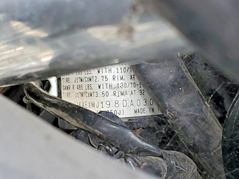 2008 Kawasaki Ex250 VIN JKAEXMJ198DA03075 COPART salvage auction — ALL OVER, Ca - Salvage Certificate, sold $15 on 2026-07-30 (photo 9)