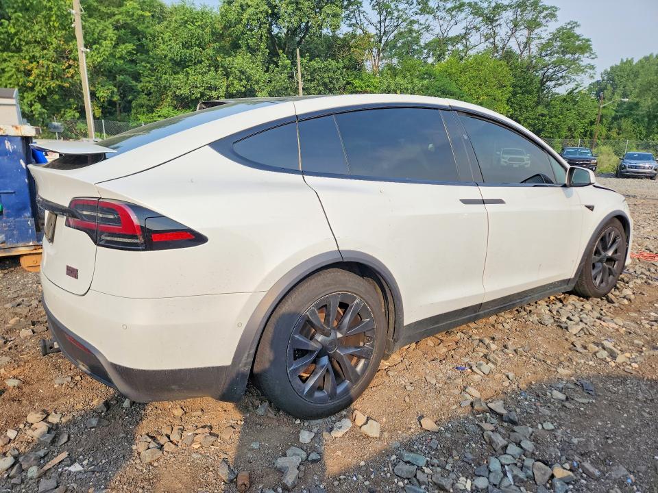 2022 Tesla Model x VIN 7SAXCBE67NF338344 COPART salvage auction — FRONT END, Ny - Mv-907A Salvage Certificate, sold $750 on 2026-07-30 (photo 3)
