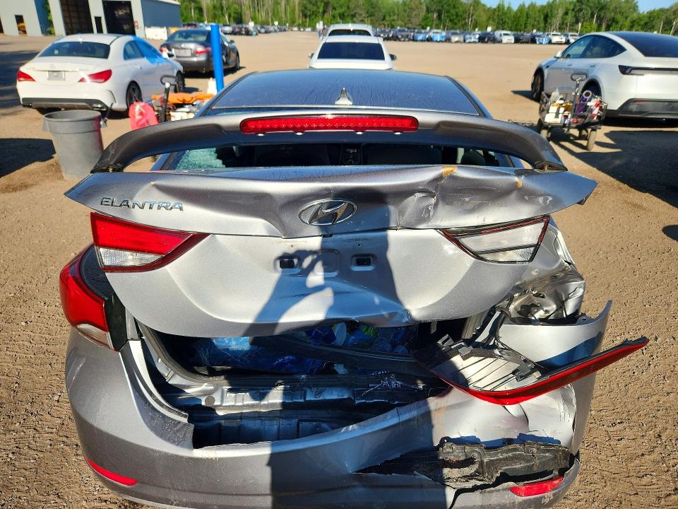 2015 Hyundai Elantra VIN KMHDH4AE8FU414541 COPART salvage auction — REAR END, On - Permit Salvage, sold $500 on 2026-07-23 (photo 6)