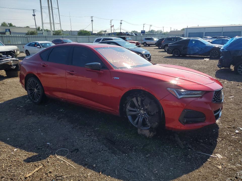 2023 Acura Tlx VIN 19UUB5F56PA005463 COPART salvage auction — VANDALISM, IL - SALVAGE CERTIFICATE, sold $14,500 on 2026-07-22 (photo 4)