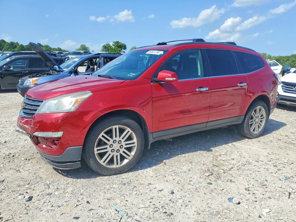 2014 Chevrolet Traverse VIN 1GNKVGKDXEJ265486 COPART salvage auction — FRONT END, MA - CERT OF TITLE-RECONSTRCTD COLL, sold $375 on 2026-07-22 (photo 1)
