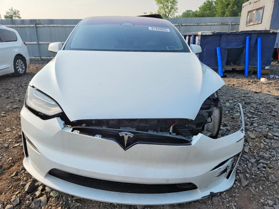 2022 Tesla Model x VIN 7SAXCBE67NF338344 COPART salvage auction — FRONT END, Ny - Mv-907A Salvage Certificate, sold $750 on 2026-07-30 (photo 5)