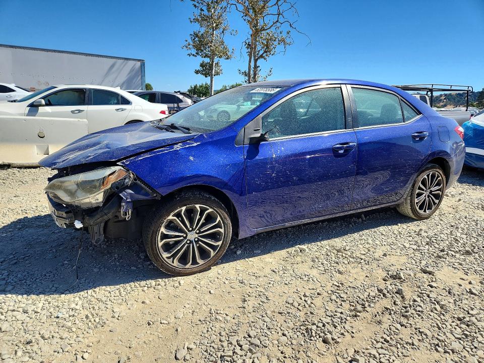 2015 Toyota Corolla VIN 5YFBURHE8FP190582 COPART salvage auction — FRONT END, Ca - Salvage Certificate, sold $100 on 2026-07-28 (photo 1)