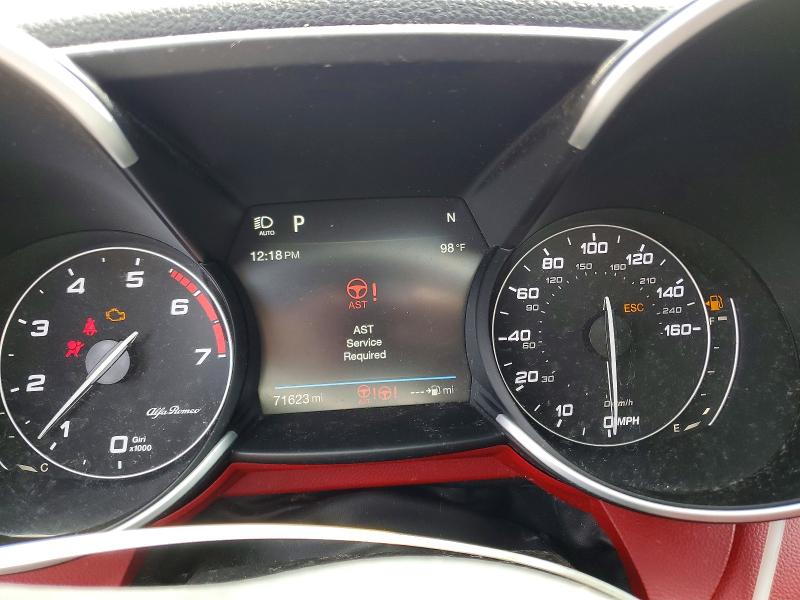 2018 Alfa romeo Giulia VIN ZARFAEDN4J7597226 COPART salvage auction — FRONT END, Mi - Cert Of Title-Rebuilt Salvage, sold $2,300 on 2026-07-31 (photo 9)