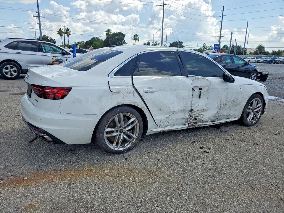 2023 Audi A4 VIN WAUDAAF47PN010761 COPART salvage auction — SIDE, Fl - Certificate Of Destruction, sold $7,800 on 2026-09-04 (photo 3)