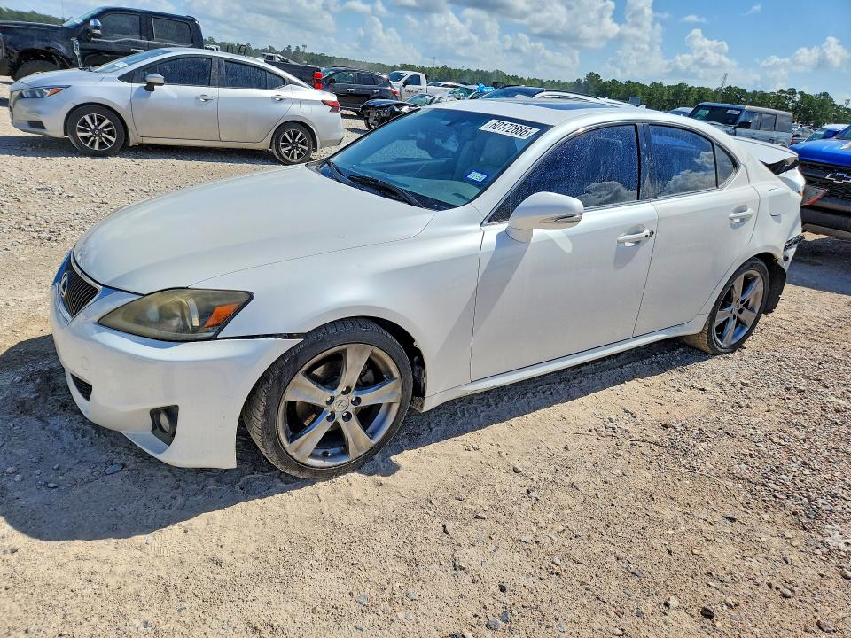 2012 Lexus Is VIN JTHBF5C29C5182496 COPART salvage auction — REAR END, TX - SALVAGE VEHICLE TITLE, sold $725 on 2026-07-28 (photo 1)