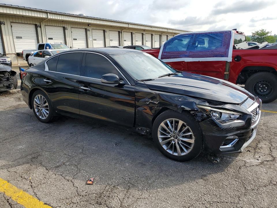 2018 Infiniti Q50 VIN JN1EV7AR3JM439316 COPART salvage auction — FRONT END, KY - CERT OF TITLE-REBUILT VEHICLE, sold $2,100 on 2026-07-13 (photo 4)
