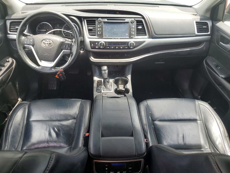 2016 Toyota Highlander VIN 5TDJKRFH8GS310288 COPART salvage auction — FRONT END, Nc - Salvage Certificate Of Title, sold $8,900 on 2026-07-22 (photo 8)