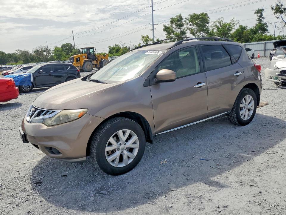 2013 Nissan Murano VIN JN8AZ1MW0DW310493 COPART salvage auction — MINOR DENT/SCRATCHES, Fl - Certificate Of Title (P), sold $550 on 2026-07-31 (photo 1)