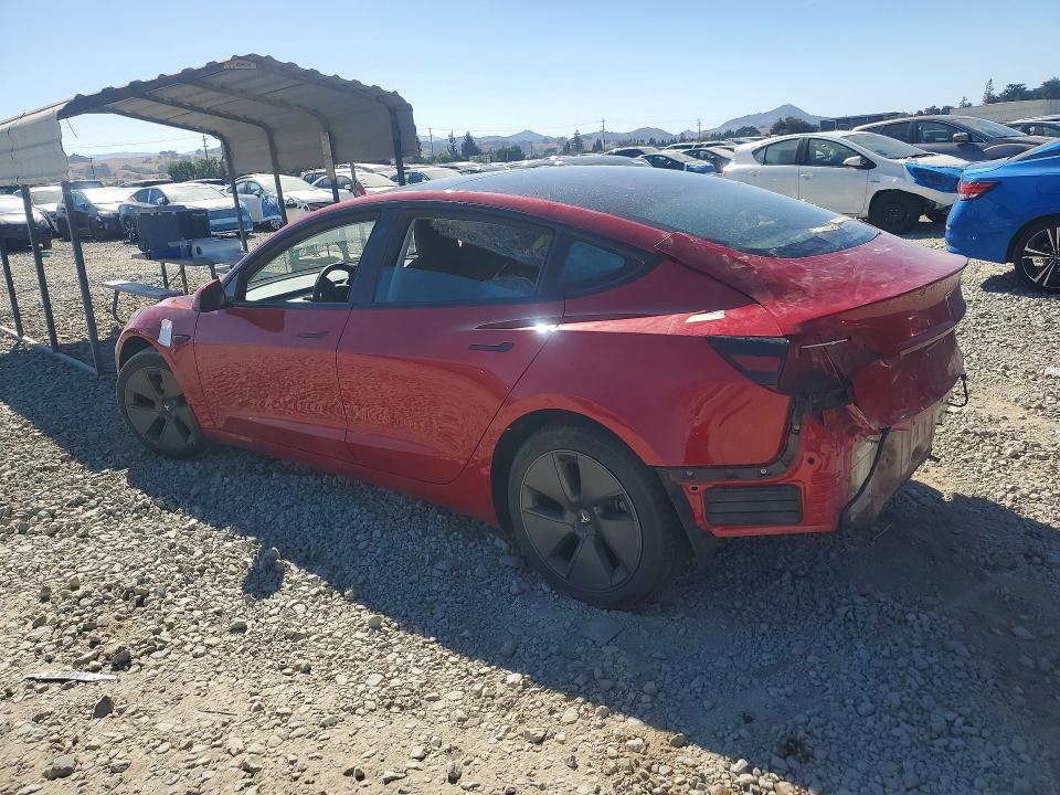 2023 Tesla Model 3 VIN 5YJ3E1EA8PF556509 COPART salvage auction — REAR END, Ca - Salvage Certificate, sold $4,850 on 2026-07-28 (photo 2)