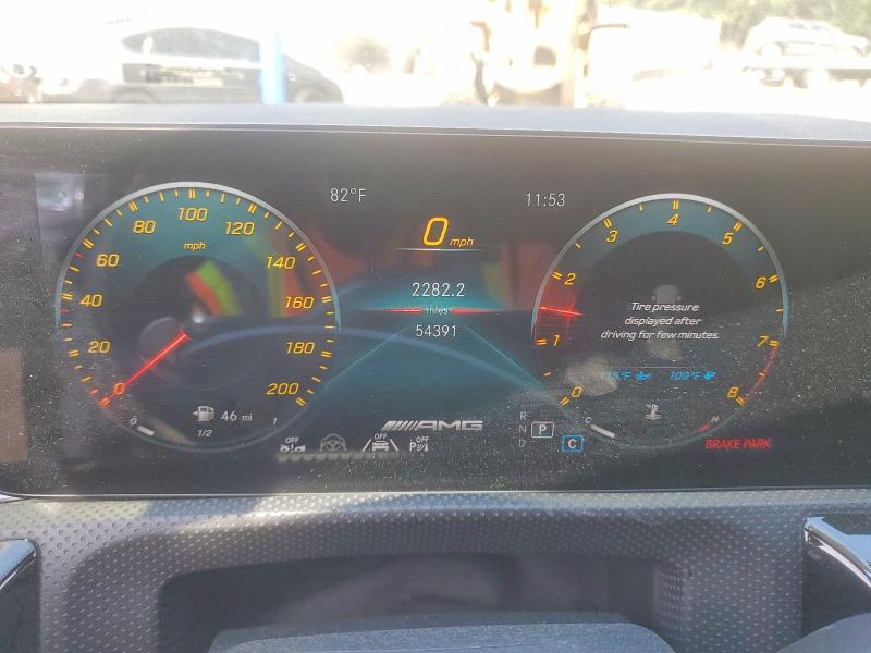 2021 Mercedes-benz Cla-klasse amg VIN W1K5J5DB6MN170082 COPART salvage auction — FRONT END, Ga - Cert Of Title-Salvage, sold $17,800 on 2026-07-14 (photo 9)