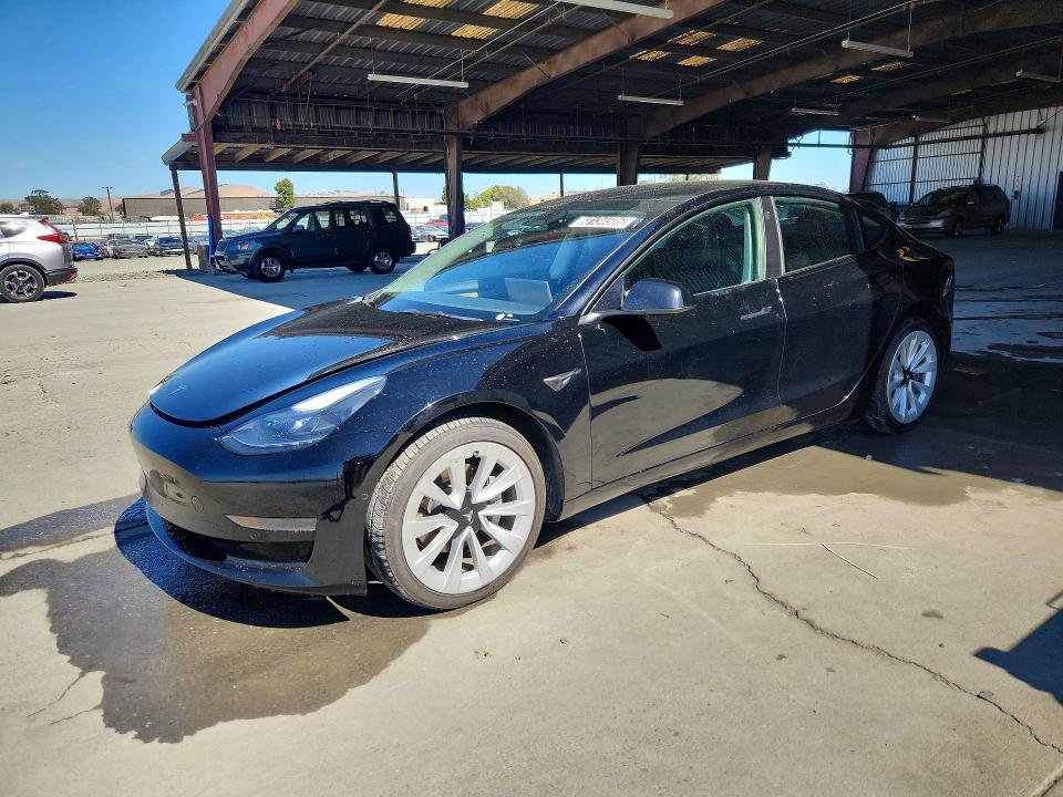 2022 Tesla Model 3 VIN 5YJ3E1EA9NF304538 COPART salvage auction — FRONT END, CA - SALVAGE CERTIFICATE, sold $6,000 on 2026-07-23 (photo 1)