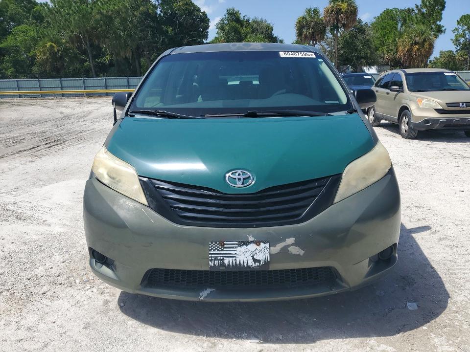 2011 Toyota Sienna VIN 5TDKA3DC4BS008694 COPART salvage auction — NORMAL WEAR, FL - CERTIFICATE OF TITLE, sold $1,550 on 2026-07-18 (photo 5)