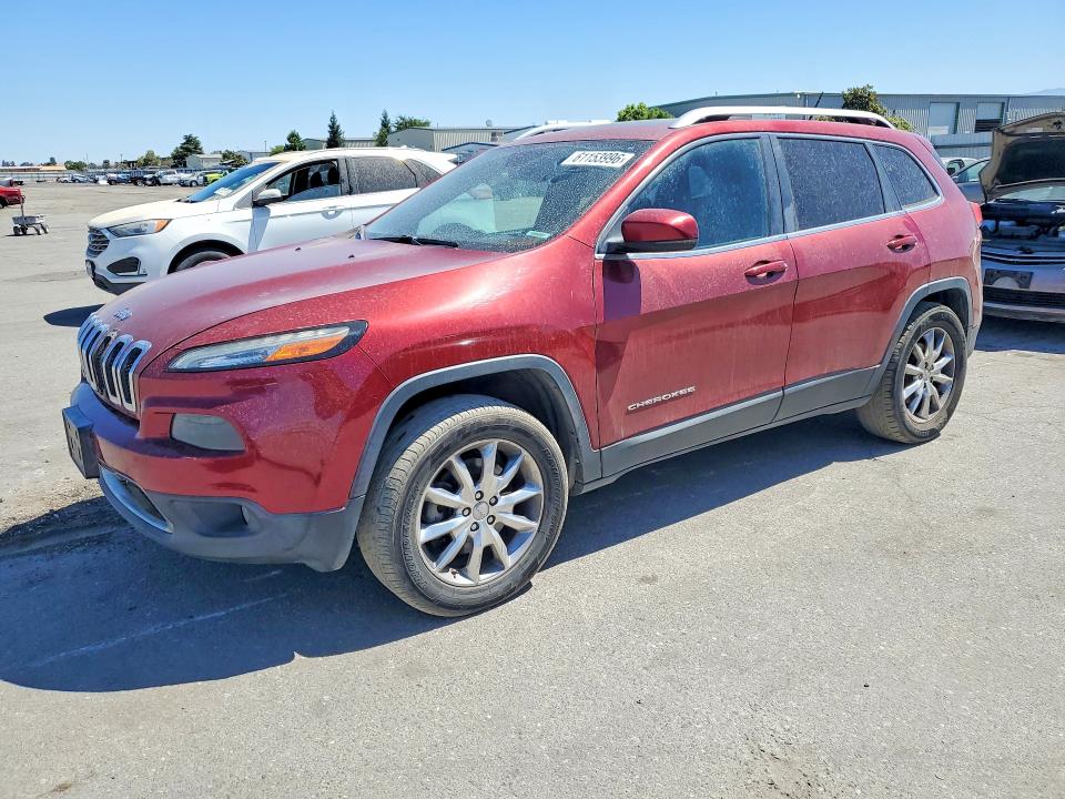 2014 Jeep Cherokee VIN 1C4PJMDB8EW159061 COPART salvage auction — MINOR DENT/SCRATCHES, Ca - App For Dup Clean Or Ac, sold $850 on 2026-07-31 (photo 1)