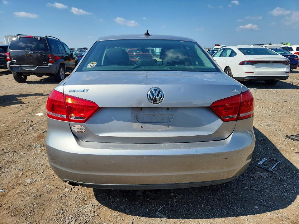 2013 Volkswagen Passat VIN 1VWBP7A35DC024110 COPART salvage auction — HAIL, Salvage Title, sold $225 on 2026-08-05 (photo 6)