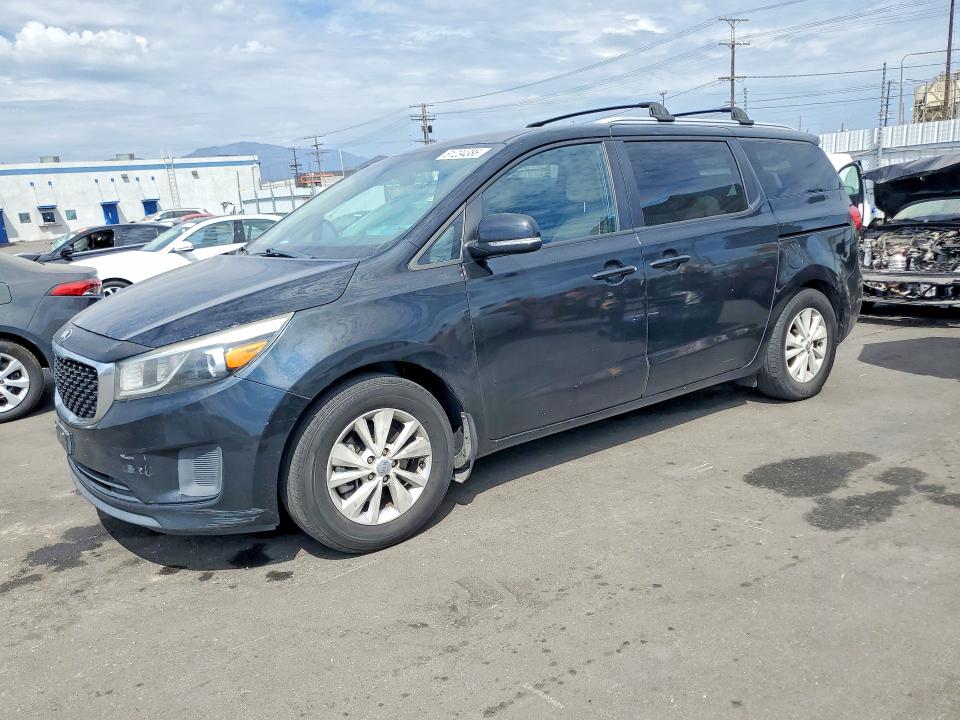 2016 Kia SEDONA VIN KNDMB5C18G6182258 COPART salvage auction — FRONT END, Ca - Dis/Dlr/Exp Only Clean Title, sold $725 on 2026-07-27 (photo 1)