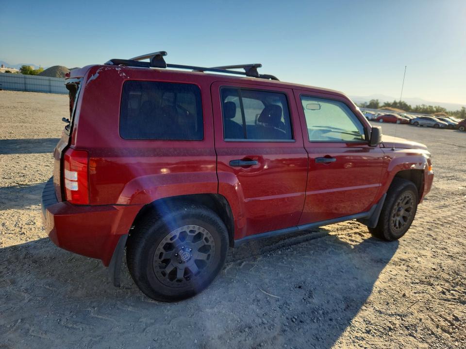 2008 Jeep Patriot VIN 1J8FF28WX8D752668 COPART salvage auction — REAR END, CA - DIS/DLR/EXP ONLY LIEN PAPERS, sold $60 on 2026-08-21 (photo 3)