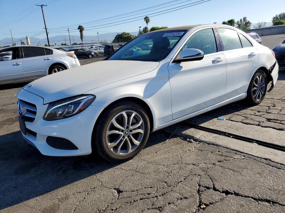 2018 Mercedes-benz C-klasse VIN WDDWF4JB9JR418768 COPART salvage auction — REAR END, Ca - Salvage Certificate, sold $6,600 on 2026-08-20 (photo 1)