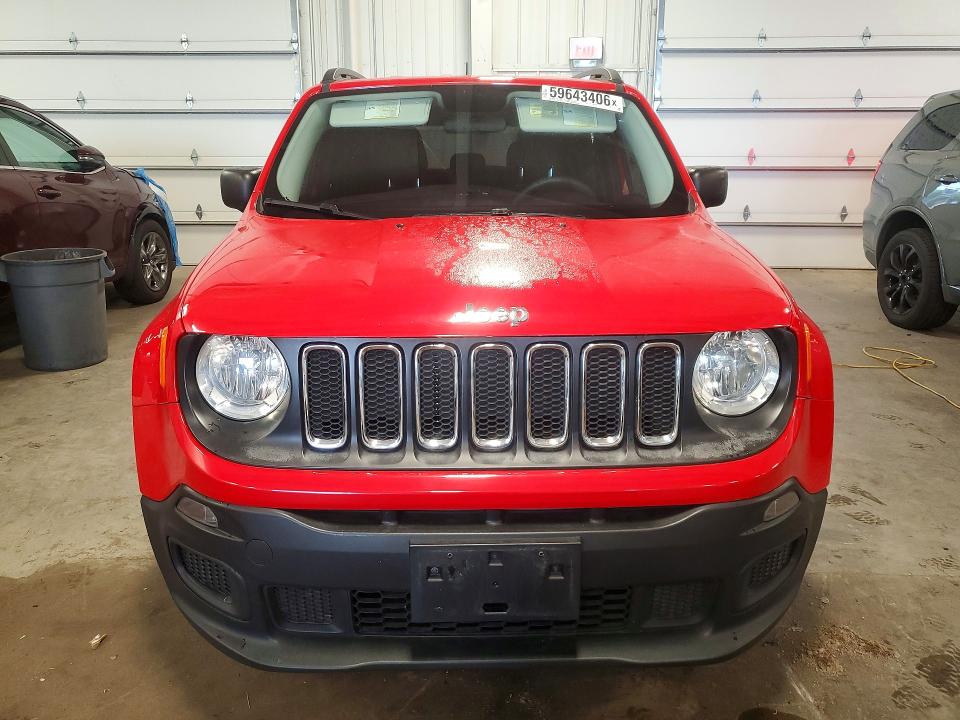2017 Jeep Renegade VIN ZACCJAAB4HPF11491 COPART salvage auction — FRONT END, MN - CERT OF TITLE-SALVAGE, sold $250 on 2026-07-28 (photo 5)