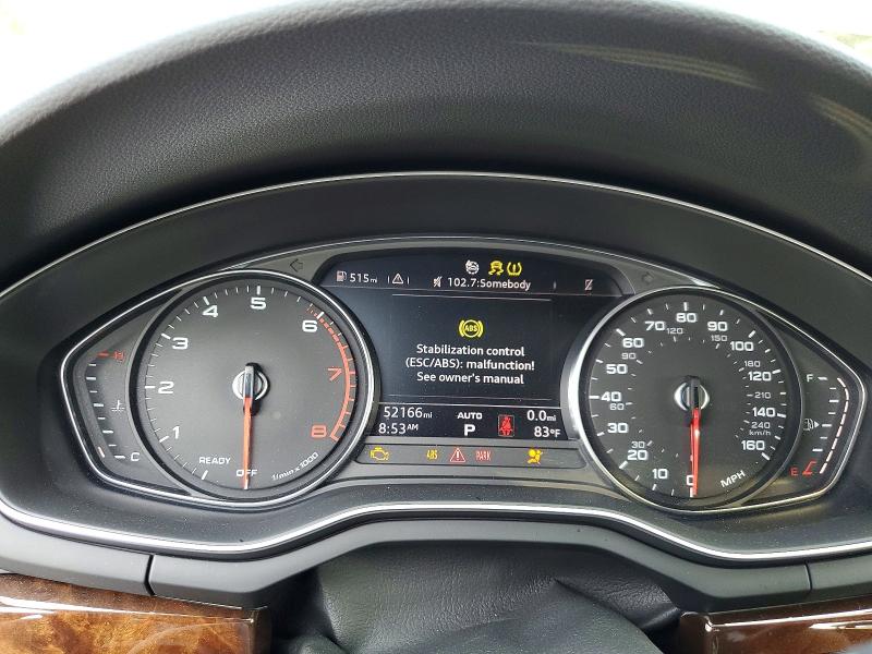 2018 Audi A4 VIN WAUENAF44JA149818 COPART salvage auction — UNDERCARRIAGE, Ny - Mv-907A Salvage Certificate, sold $6,400 on 2026-07-16 (photo 9)