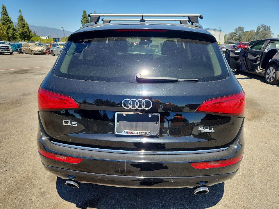 2017 Audi Q5 VIN WA1L2AFP3HA013956 COPART salvage auction — FRONT END, Ca - Salvage Certificate, sold $525 on 2026-09-08 (photo 6)
