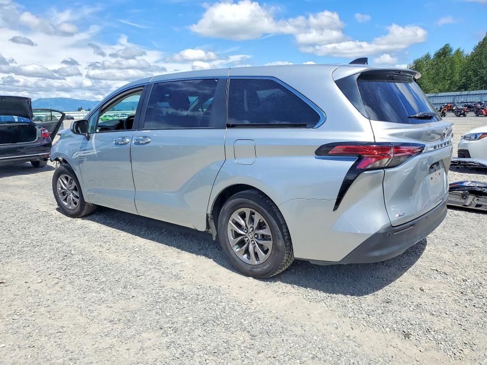 2021 Toyota Sienna VIN 5TDYSKFC6MS002655 COPART salvage auction — FRONT END, WA - BILL OF SALE, sold $15,000 on 2026-07-20 (photo 2)