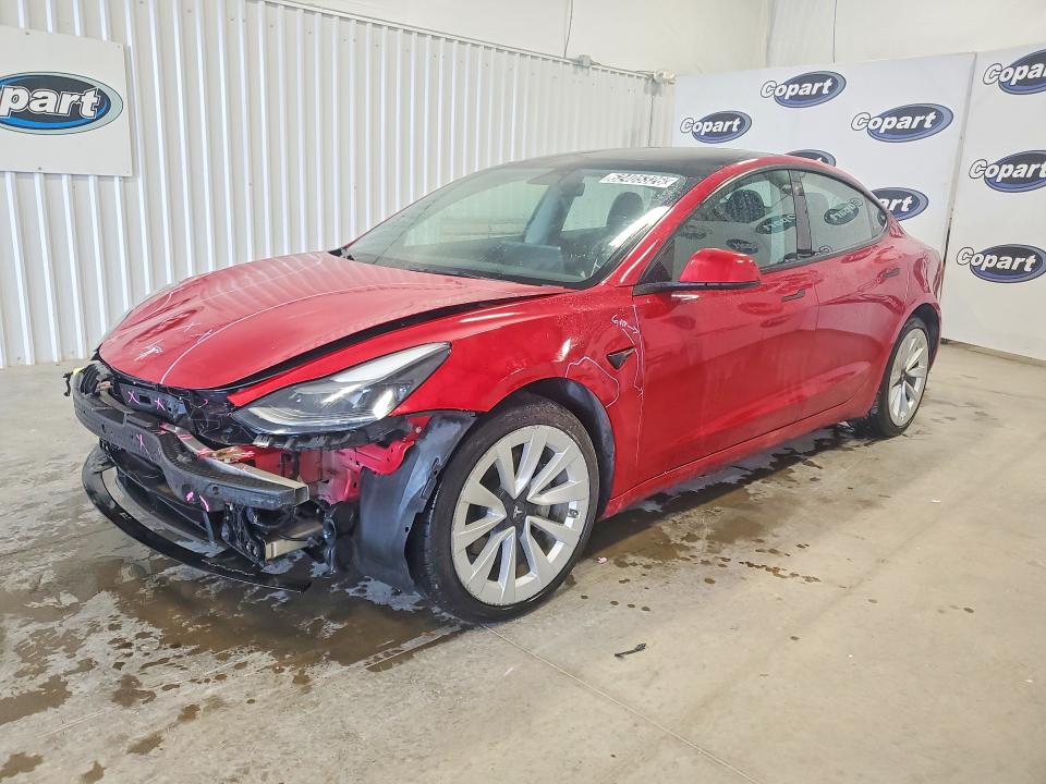 2022 Tesla Model 3 VIN 5YJ3E1EA8NF290387 COPART salvage auction — FRONT END, Fl - Dealer Only Clean Title, sold $150 on 2026-08-03 (photo 1)