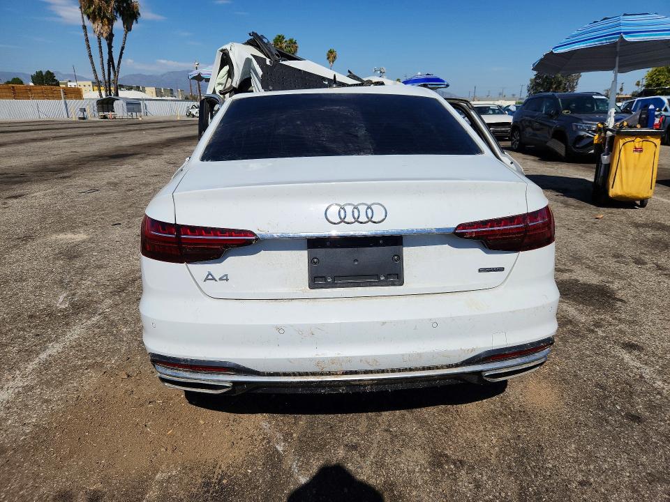 2021 Audi A4 VIN WAUABAF49MA069376 COPART salvage auction — ROLLOVER, Ca - Salvage Acquisition Billofsale, sold $2,600 on 2026-07-31 (photo 6)