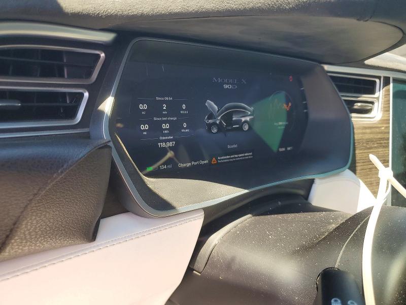 2016 Tesla Model x VIN 5YJXCBE24GF005502 COPART salvage auction — FRONT END, OR - CERTIFICATE OF TITLE, sold $8,900 on 2026-07-27 (photo 9)