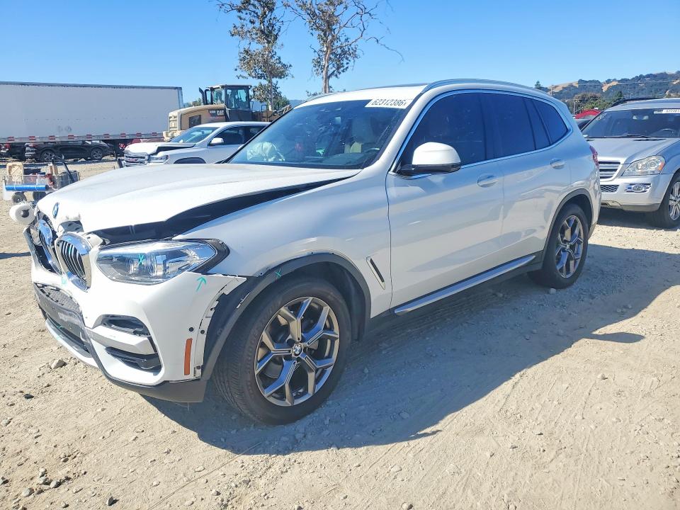 2020 BMW X3 VIN 5UXTY5C01L9B91914 COPART salvage auction — FRONT END, Ca - Salvage Certificate, sold $1,300 on 2026-07-30 (photo 1)