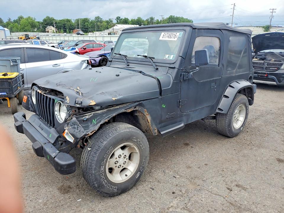 1998 Jeep Wrangler / VIN 1J4FY29P1WP803909 COPART salvage auction — FRONT END, PA - CERTIFICATE OF SALVAGE, sold $400 on 2026-08-04 (photo 1)